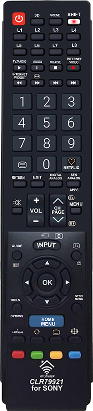 SONY CLR79921 Pre-programmed Programmable Remote Control with Learning